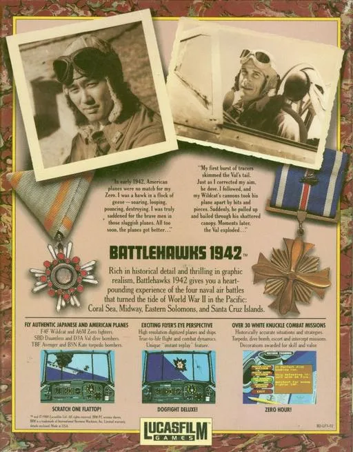 Battlehawks 1942 box back