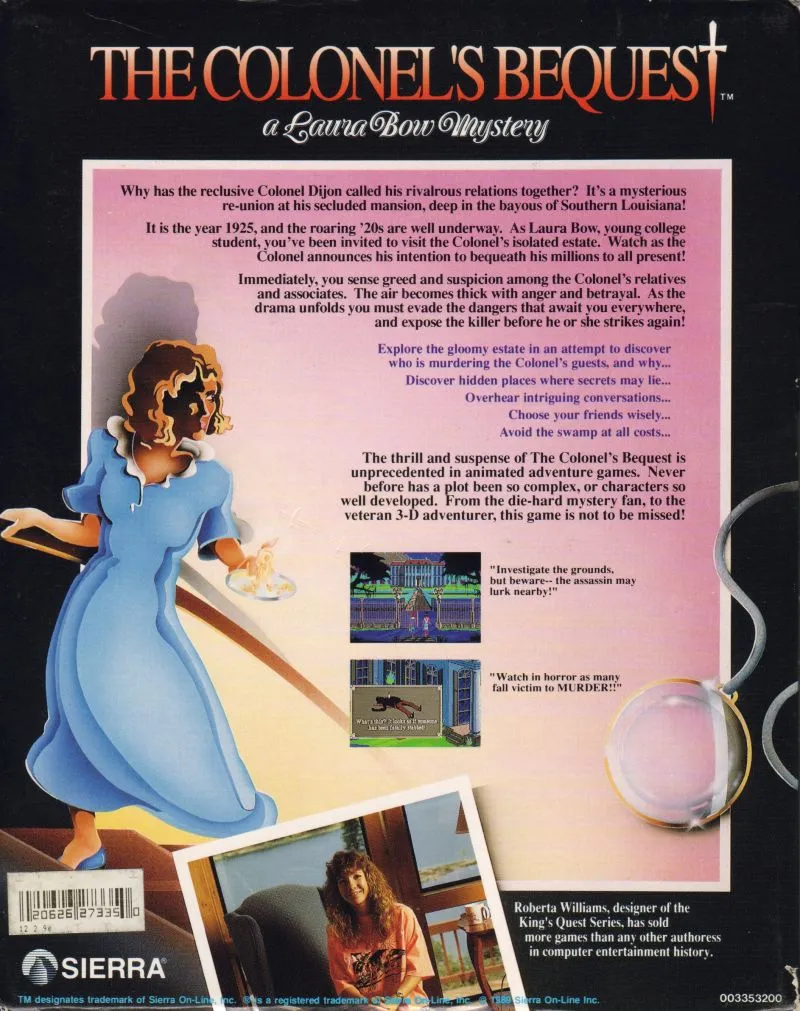 The Colonel's Bequest box back