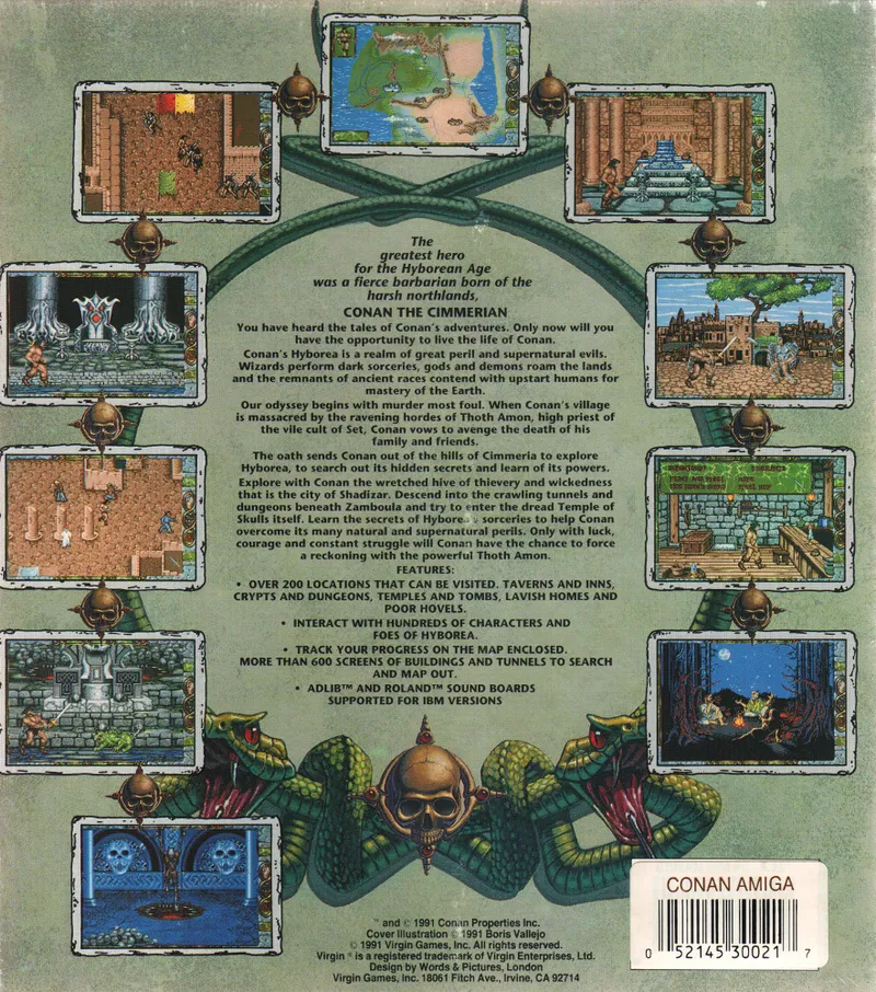 Conan the Cimmerian box back