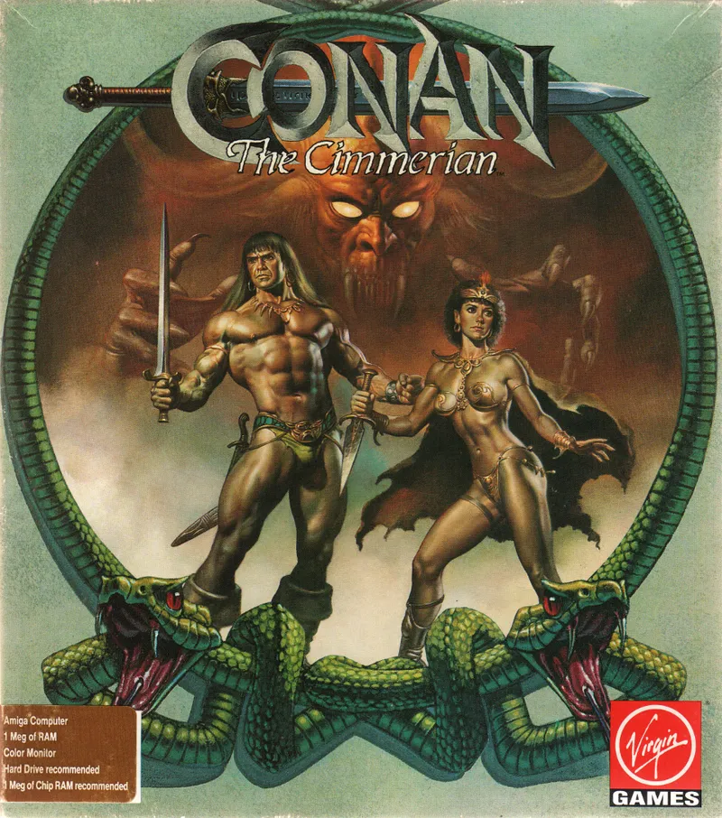 Conan the Cimmerian cover art for Commodore Amiga