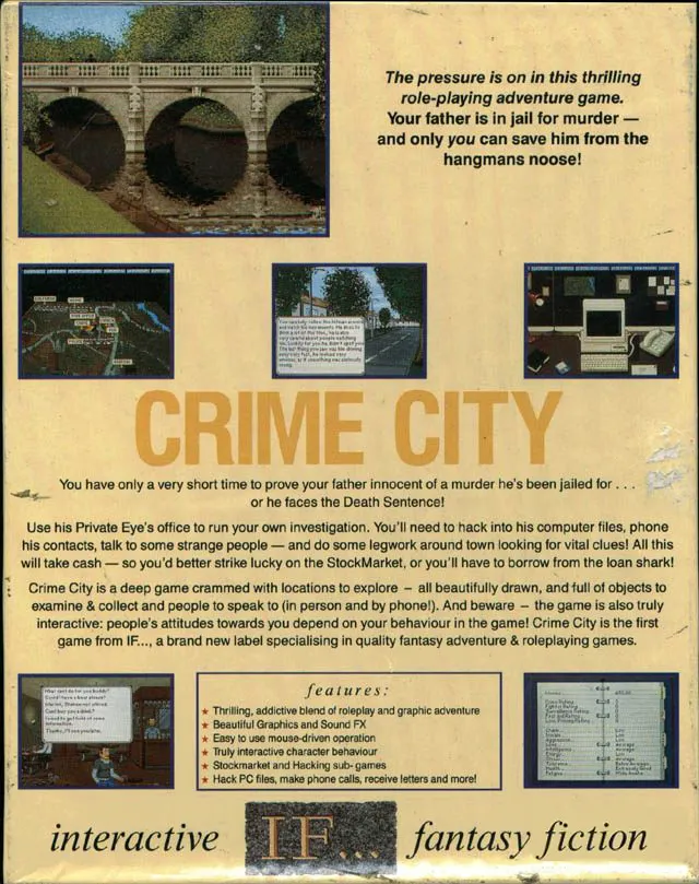 Crime City box back