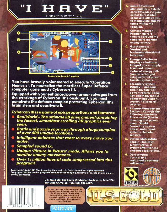 Cybercon III box back