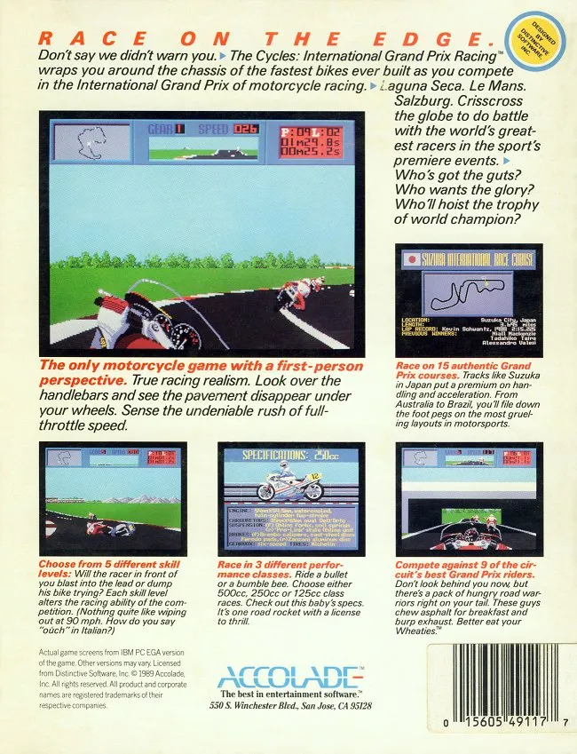 The Cycles: International Grand Prix Racing box back