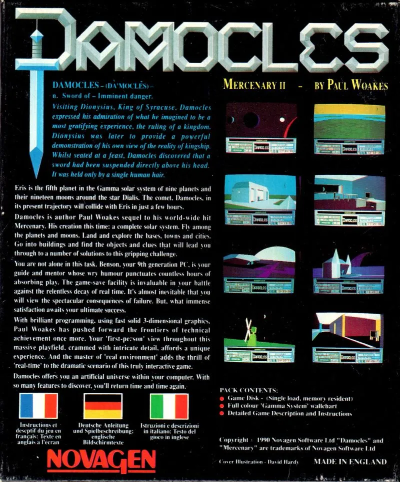 Damocles: Mercenary II box back