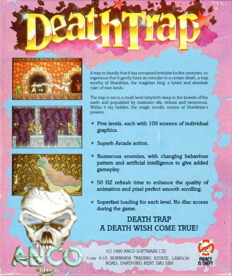 Death Trap box back