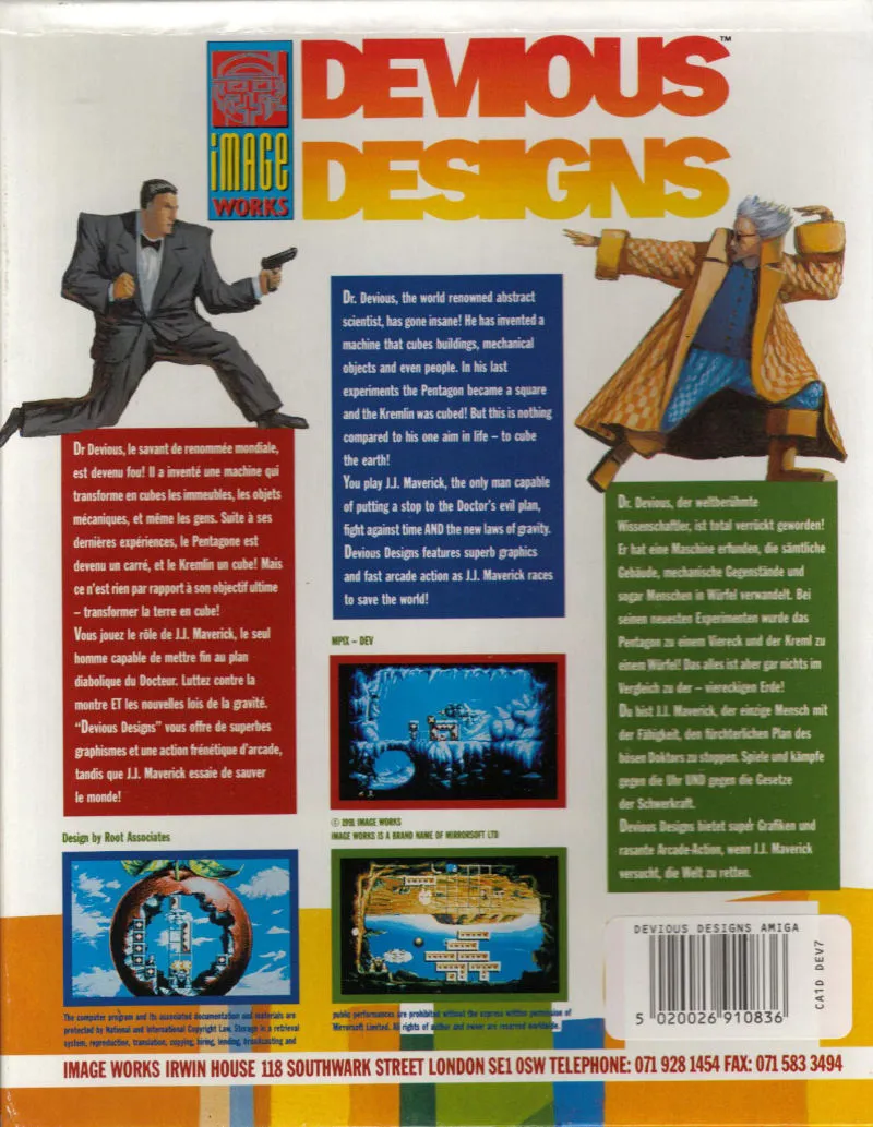 Devious Designs box back