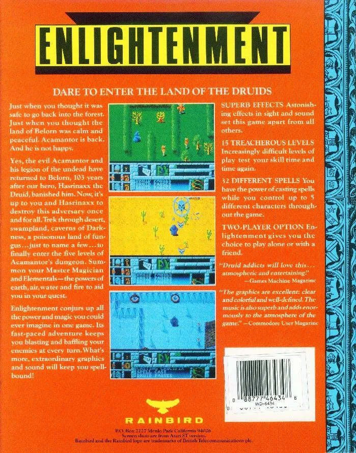 Enlightenment: Druid II box back