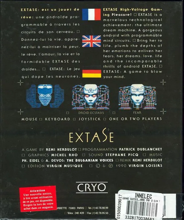 Extase box back