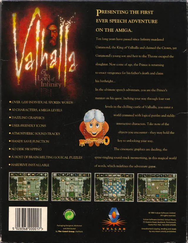 Valhalla & the Lord of Infinity box back