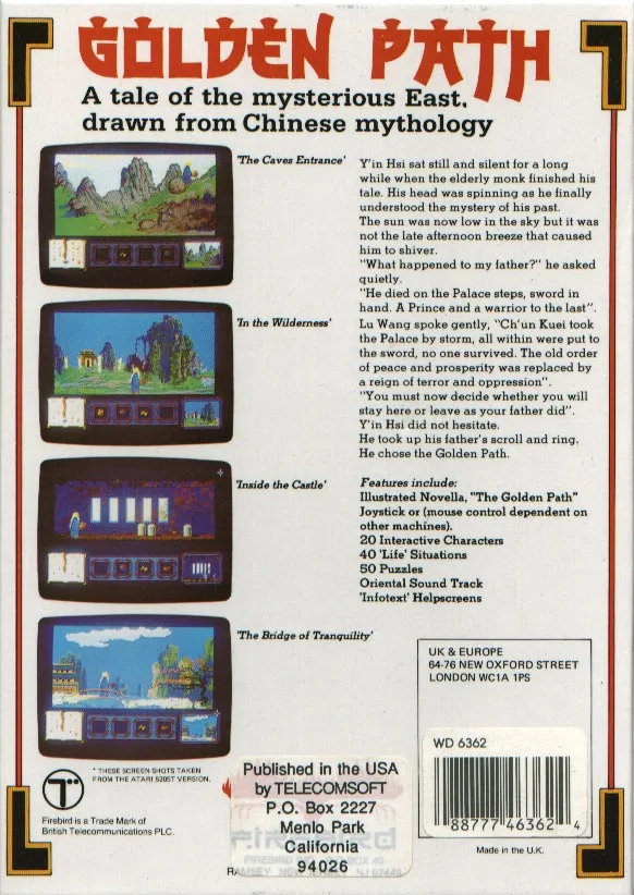 Golden Path box back