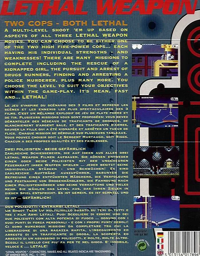 Lethal Weapon box back