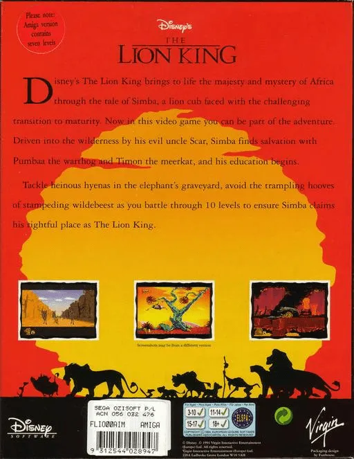 The Lion King box back