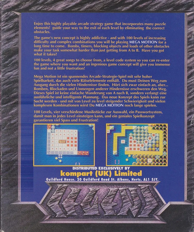 Mega Motion box back
