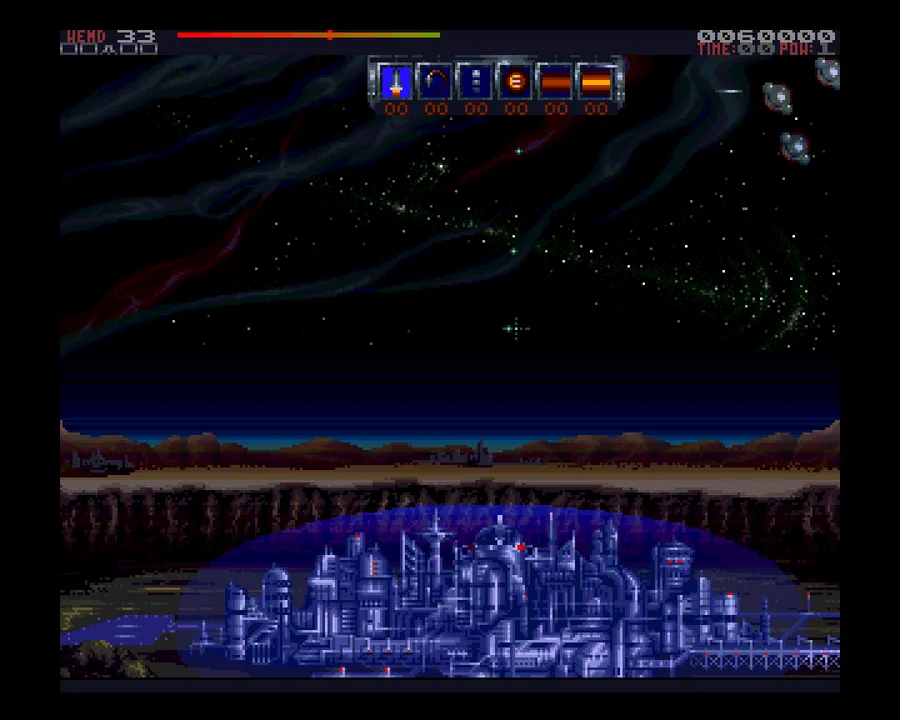 Backdrop artwork for Missiles over Xerion