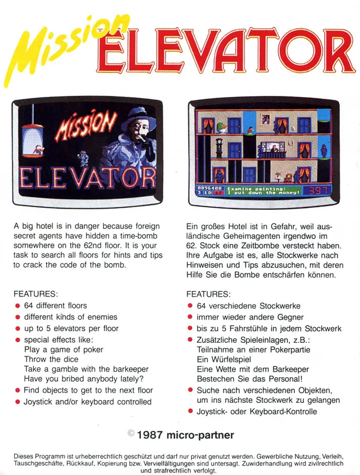 Mission Elevator box back
