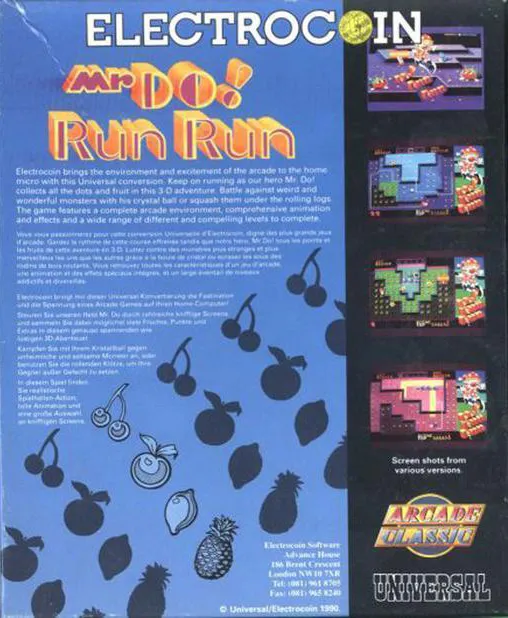 Mr Do! Run Run box back