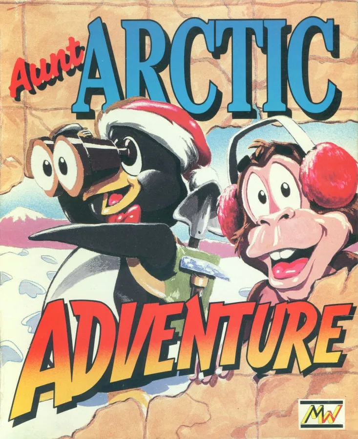 Aunt Arctic Adventure cover art for Commodore Amiga