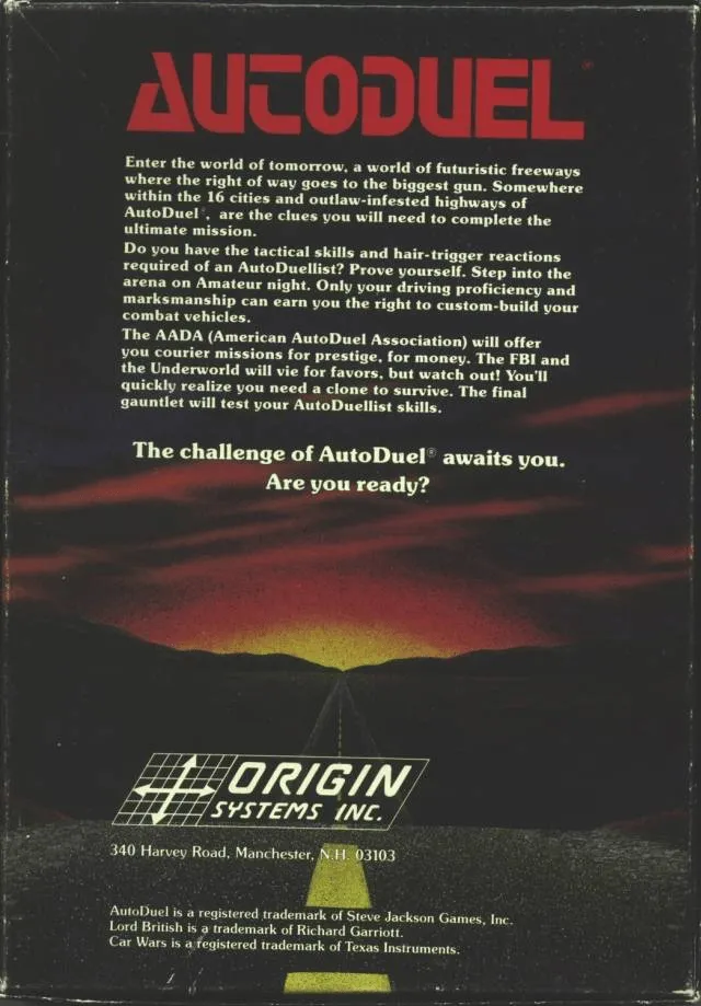 AutoDuel box back