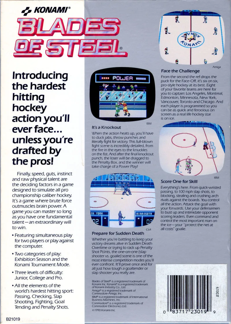 Blades of Steel box back