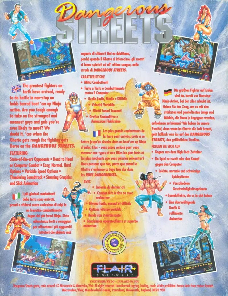 Dangerous Streets box back