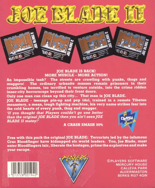 Joe Blade 2 box back
