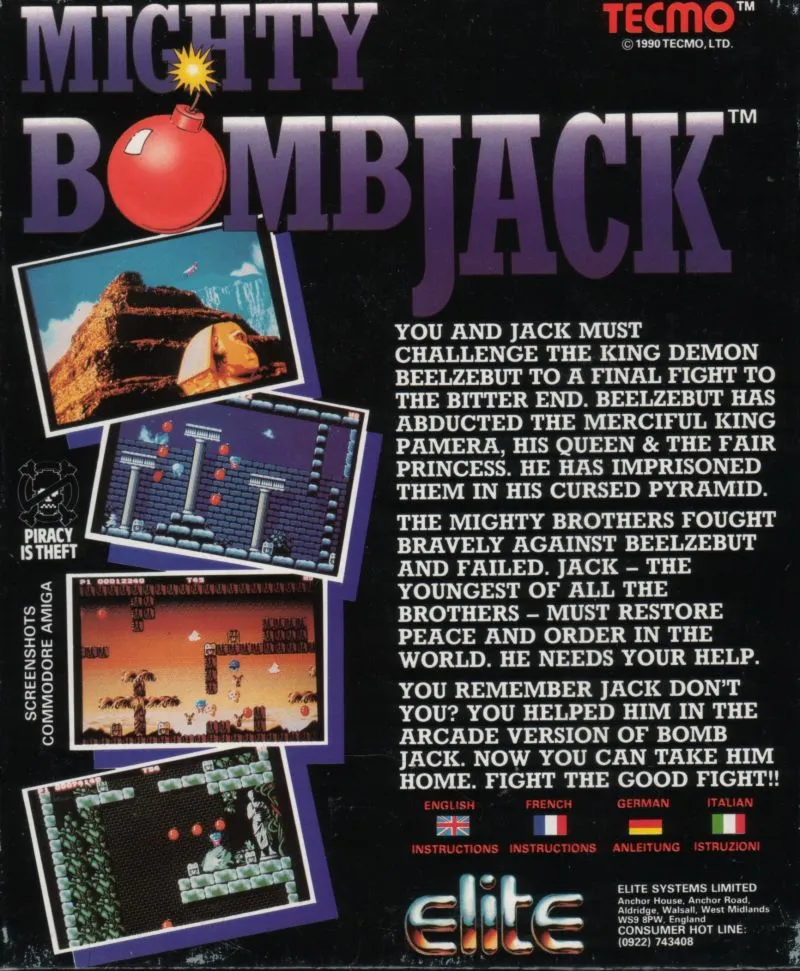 Mighty Bomb Jack box back