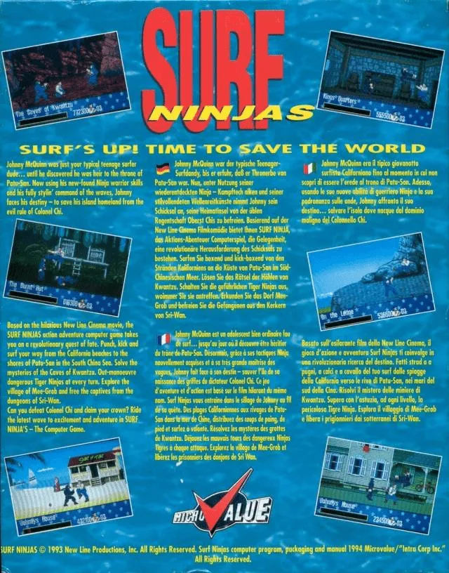 Surf Ninjas box back