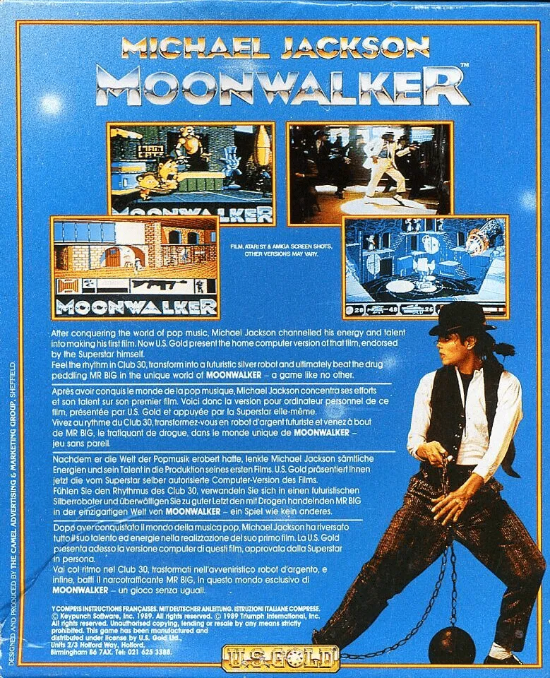Michael Jackson: Moonwalker box back