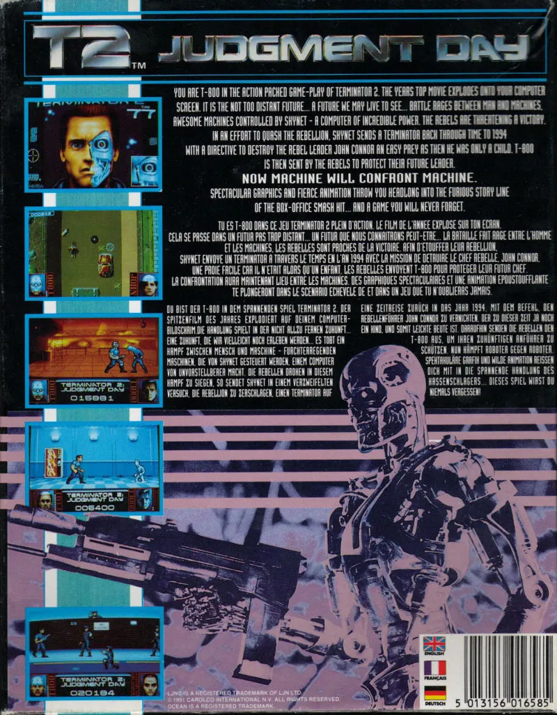 Terminator 2: Judgment Day box back