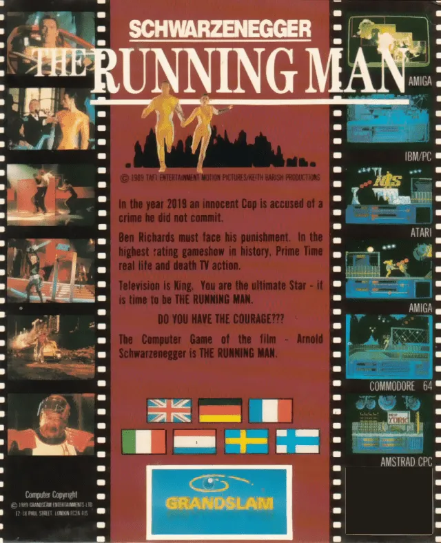 The Running Man box back
