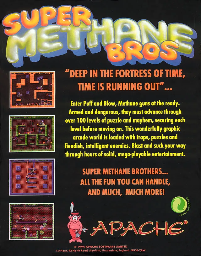 Super Methane Bros box back