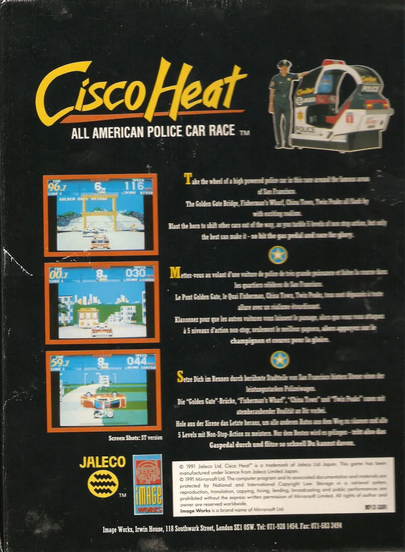 Cisco Heat: All American Police Car Race box back