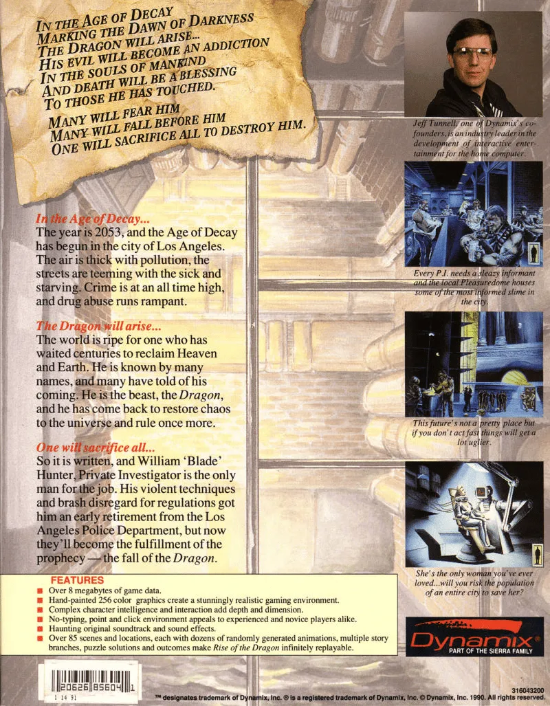 Rise of the Dragon box back