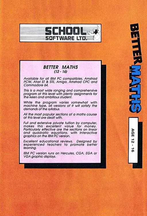 Better Maths box back