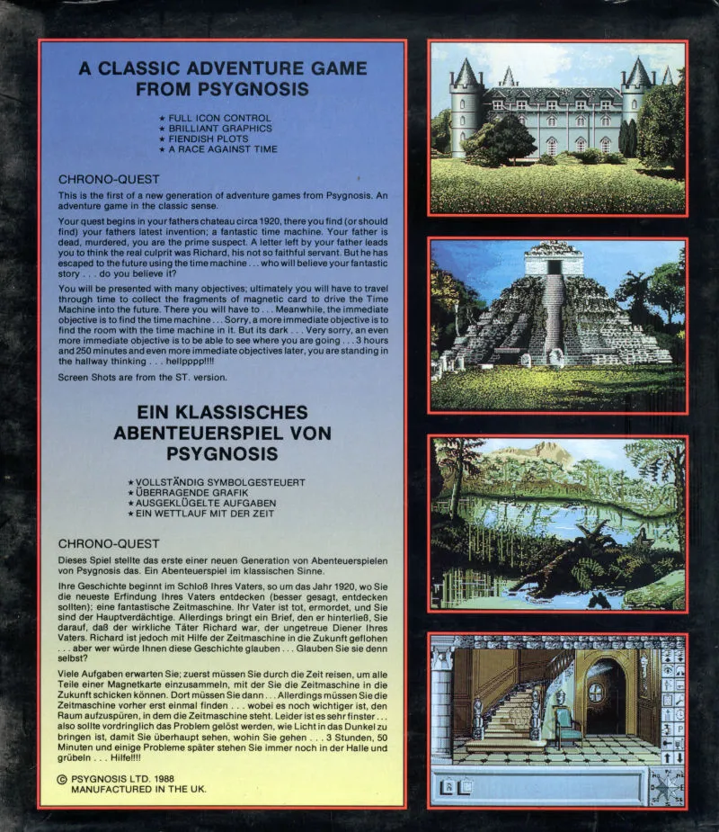 Chrono Quest box back