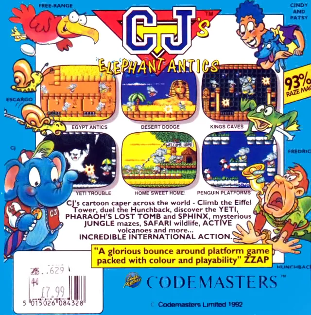 CJ's Elephant Antics box back