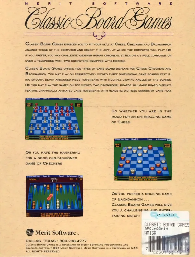 Classic Board Games box back