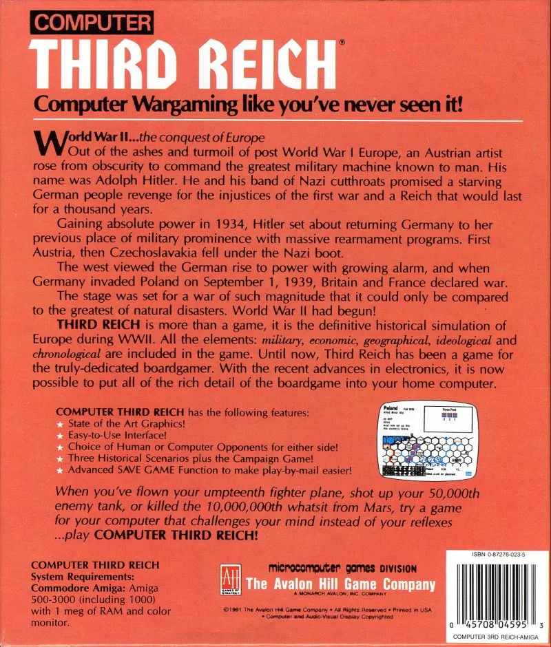Computer Third Reich box back