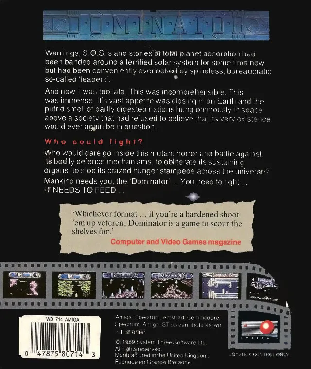 Dominator box back
