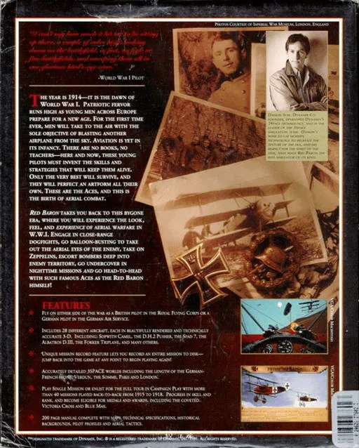 Red Baron box back