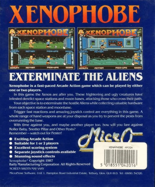 Xenophobe box back