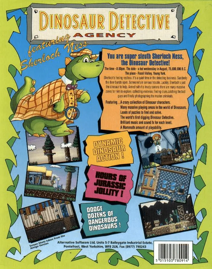 Dinosaur Detective Agency box back