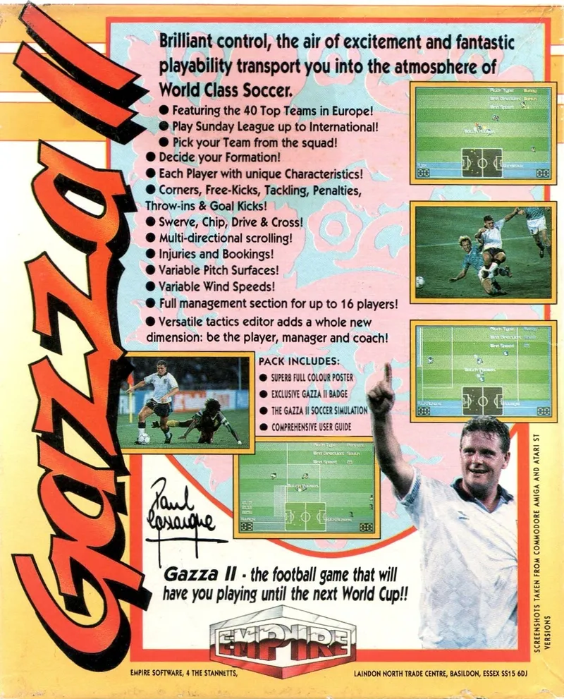 Gazza II box back