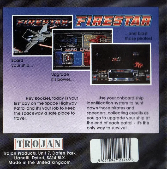 Firestar box back