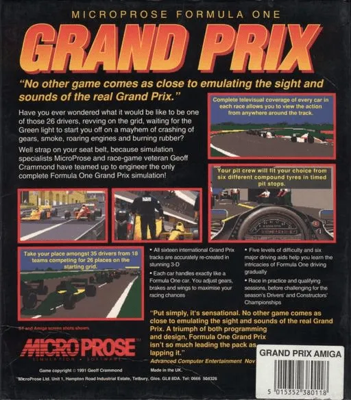 Formula 1 Grand Prix box back