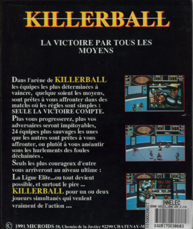 Killerball box back