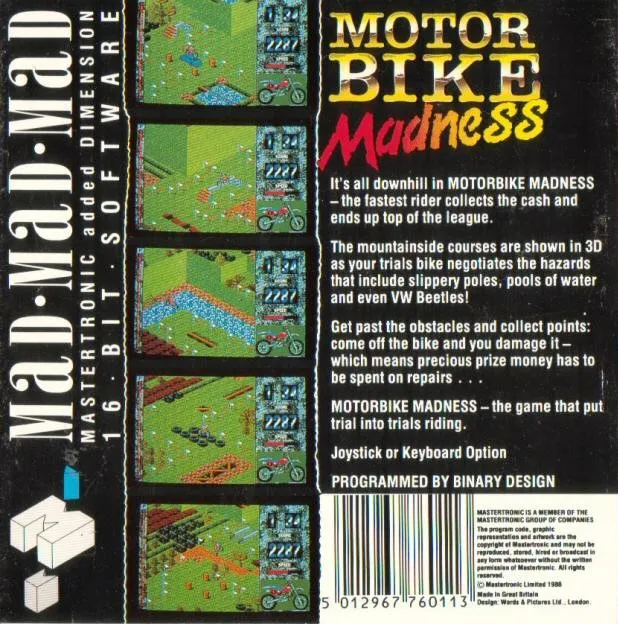 Motorbike Madness box back