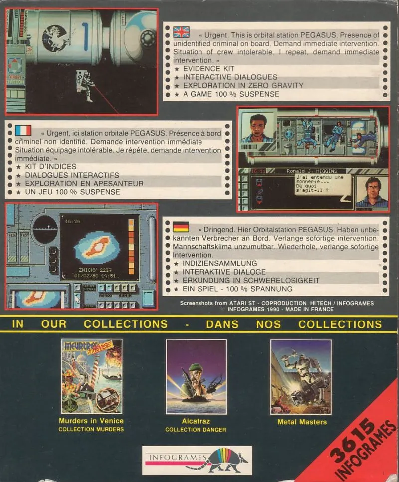 Murders in Space box back