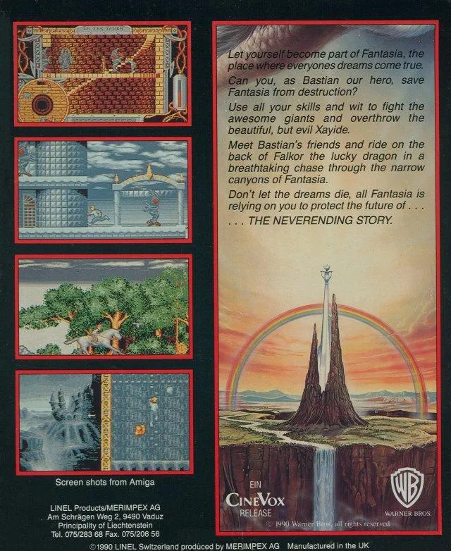 The Neverending Story II box back