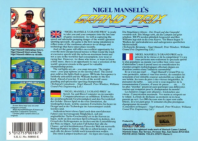 Nigel Mansell's Grand Prix box back